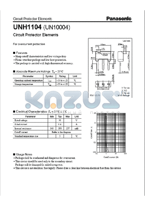 UN10004 datasheet - Circuit Protector Elements