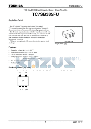 TC7SB385FU datasheet - Single Bus Switch