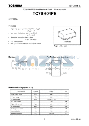 TC7SH04FE datasheet - INVERTER