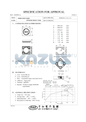 SH3016100YL datasheet - SHIELDED SMD POWER INDUCTOR