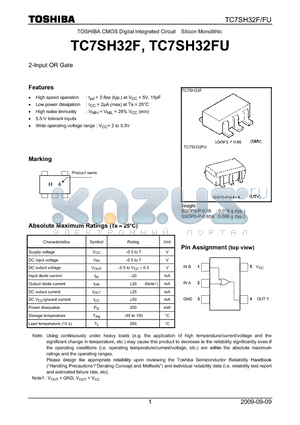 TC7SH32FU_09 datasheet - 2-Input OR Gate