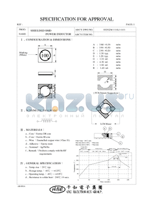 SH30284R7YL datasheet - SHIELDED SMD POWER INDUCTOR
