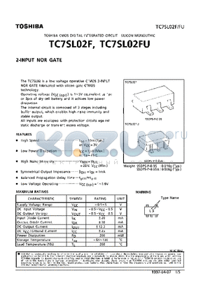 TC7SL02F datasheet - 2-INPUT NOR GATE