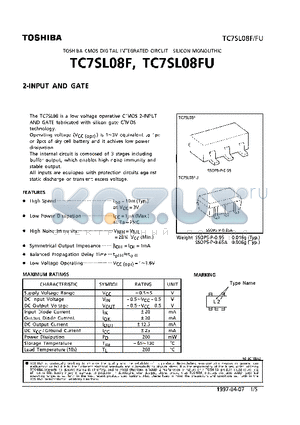 TC7SL08F datasheet - 2-INPUT AND GATE