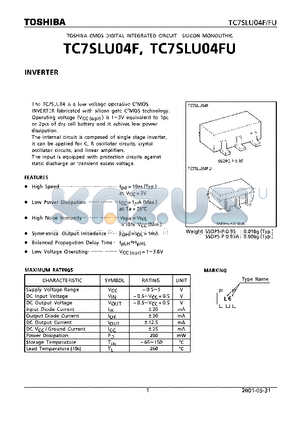 TC7SLU04F_01 datasheet - INVERTER