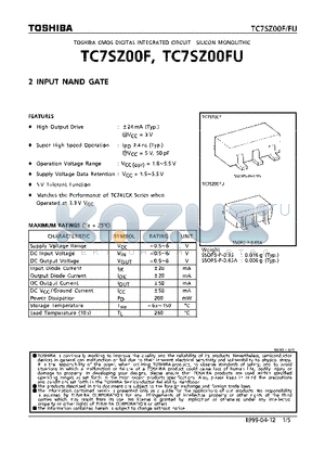 TC7SZ00FU datasheet - 2 INPUT NAND GATE