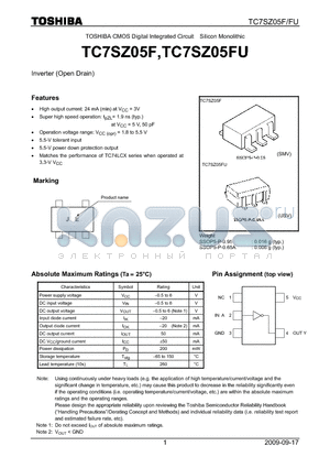 TC7SZ05F datasheet - Inverter (Open Drain)