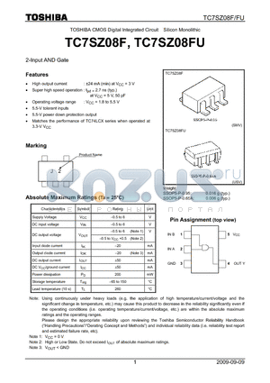 TC7SZ08FU datasheet - 2-Input AND Gate