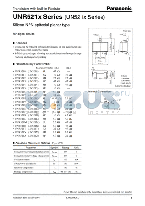 UN5213 datasheet - Silicon NPN epitaxial planar type