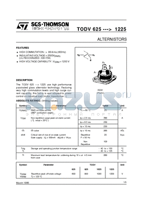 TODV1225 datasheet - ALTERNISTORS