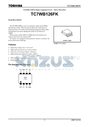 TC7WB126FK_07 datasheet - Dual Bus Switch