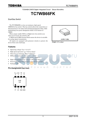 TC7WB66FK datasheet - Dual Bus Switch