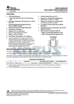 SN74LVC2G00WDCTREP datasheet - DUAL 2-INPUT POSITIVE-NAND GATE