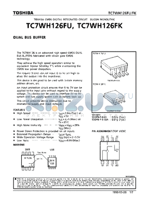 TC7WH126FU datasheet - DUAL BUS BUFFER