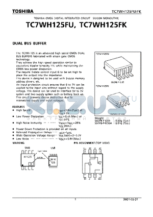 TC7WH125FU datasheet - CMOS DIGITAL INTEGRATED CIRCUIT SILICON MONOLITHIC DUAL BUS BUFFER