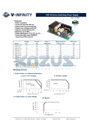 VOF-45-12 datasheet - Switching Power Supply