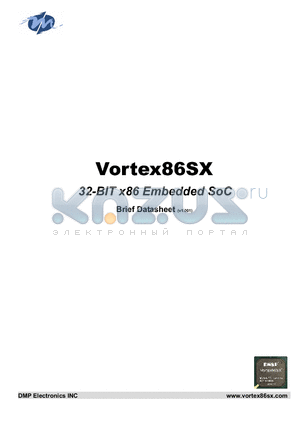 VORTEX86SX datasheet - 32-BIT x86 Embedded SoC