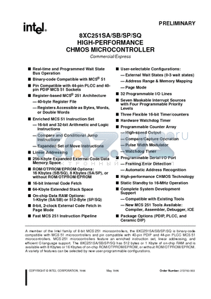 TC83C251SA16 datasheet - HIGH-PERFORMANCE CHMOS MICROCONTROLLER