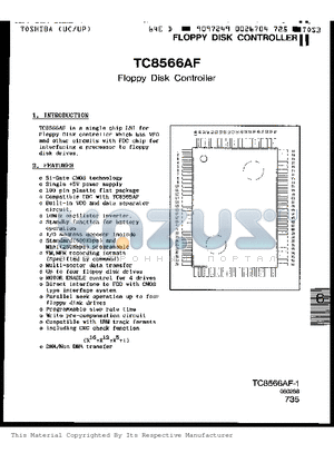 TC8566AF datasheet - FLOPPY DISK CONTROLLER
