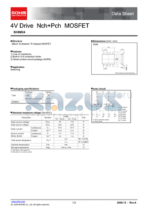 SH8M24_09 datasheet - 4V Drive NchPch MOSFET