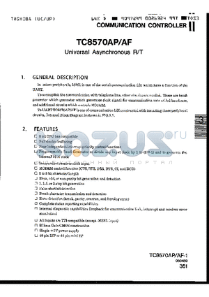 TC8570AP-1 datasheet - Universal Asychronous R/T