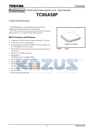 TC90A58F datasheet - 3-Channel AD Converter