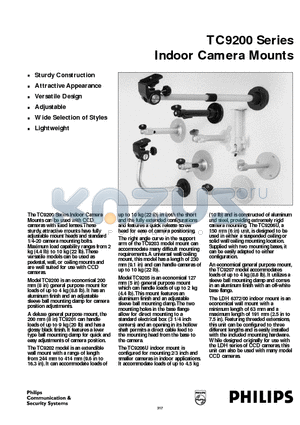 TC9200 datasheet - Indoor Camera Mounts