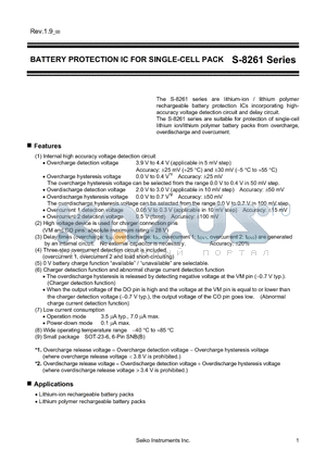 S-8261AAHMD-G2H-T2 datasheet - BATTERY PROTECTION IC FOR SINGLE-CELL PACK