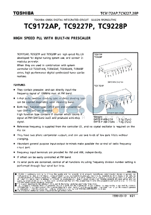 TC9228P datasheet - HIGH SPEED PLL WITH BUILT-IN PRESCALER