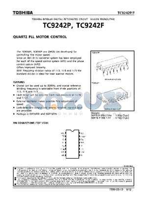 TC9242F datasheet - QUARTZ PLL MOTOR CONTROL