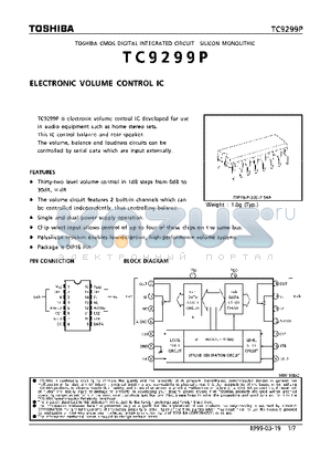 TC9299P datasheet - ELECTRONIC VOLUME CONTROL IC