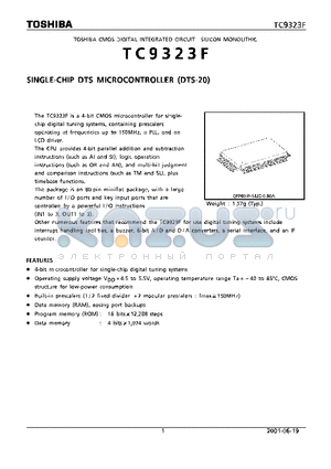 TC9323F datasheet - SINGLE CHIP DTS MICROCONTROLLER