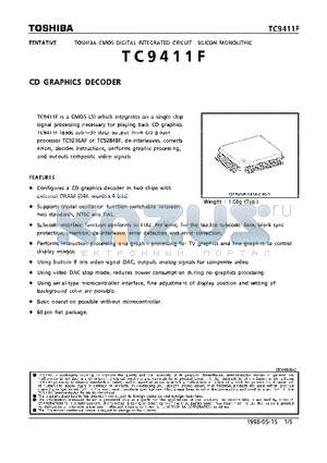 TC9411F datasheet - CD GRAPHICS DECODER