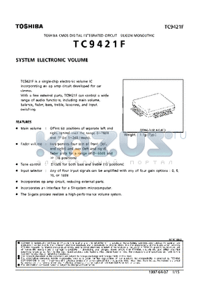 TC9421F datasheet - SYSTEM ELECTRONIC VOLUME