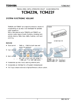 TC9422F datasheet - SYSTEM ELECTRONIC VOLUME