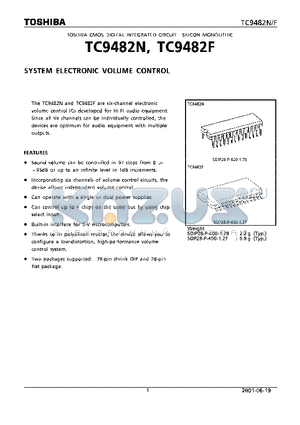 TC9482F datasheet - CMOS DIGITAL INTEGRATED CIRCUIT SILICON MONOLITHIC