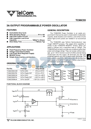 TC96C555COA datasheet - 3A OUTPUT PROGRAMMABLE POWER OSCILLATOR