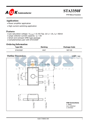 STA3350F datasheet - PNP Silicon Transistor