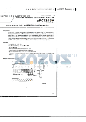 UPC1245V datasheet - Bipolar analog intergrated circuit