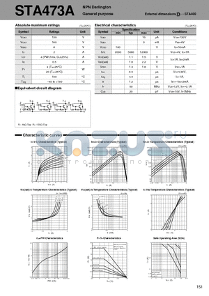 STA473A datasheet - NPN Darlington General purpose