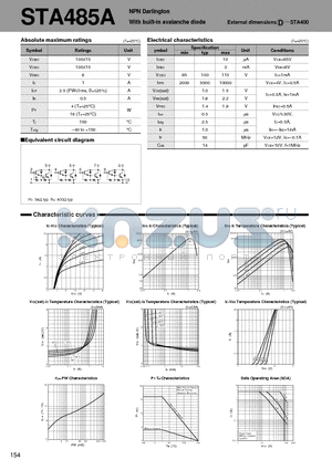 STA485 datasheet - NPN Darlington With built-in avalanche diode
