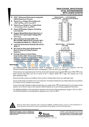 SN74LVCH244ADB datasheet - OCTAL BUFFERS/DRIVERS WITH 3-STATE OUTPUTS