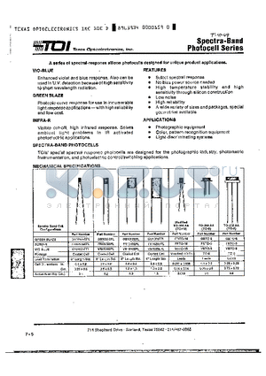 S1005GE6PL datasheet - A SERIES OF SPECTRAL - RESPONSE SILICON PHOTOCELLS DESIGNED FOR UNIQUE PRODUCT APPLICATIONS