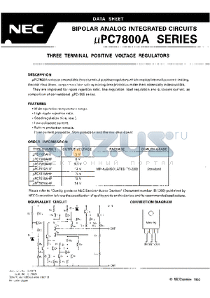 UPC7815AHF datasheet - THREE TERMINAL POSITIVE VOLTAGE REGULATORS