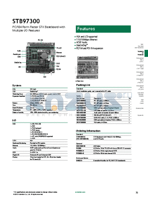 STB97300 datasheet - VGA and LCD supported