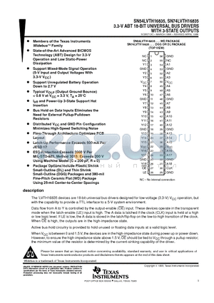 SN74LVTH16835DL datasheet - 3.3-V ABT 18-BIT UNIVERSAL BUS DRIVERS WITH 3-STATE OUTPUTS