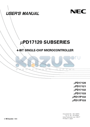 UPD17120GT-XXX datasheet - 4-BIT SINGLE-CHIP MICROCONTROLLER