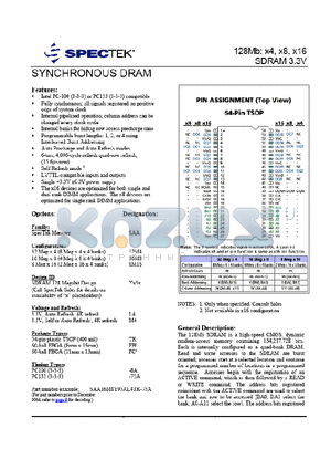 S16008LK9LK8FB-8A datasheet - SYVCHRONOUS DRAM