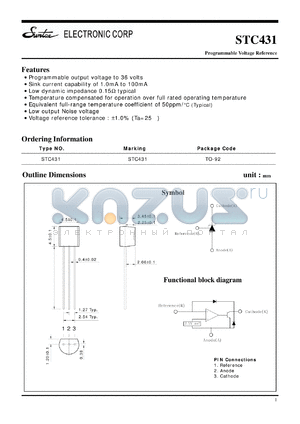 STC431 datasheet - Programmable Voltage Reference