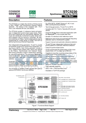 STC5230-I datasheet - Synchronous Clock for SETS